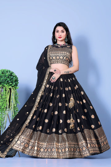 Elegant Black Lehenga Choli for a Timeless Look