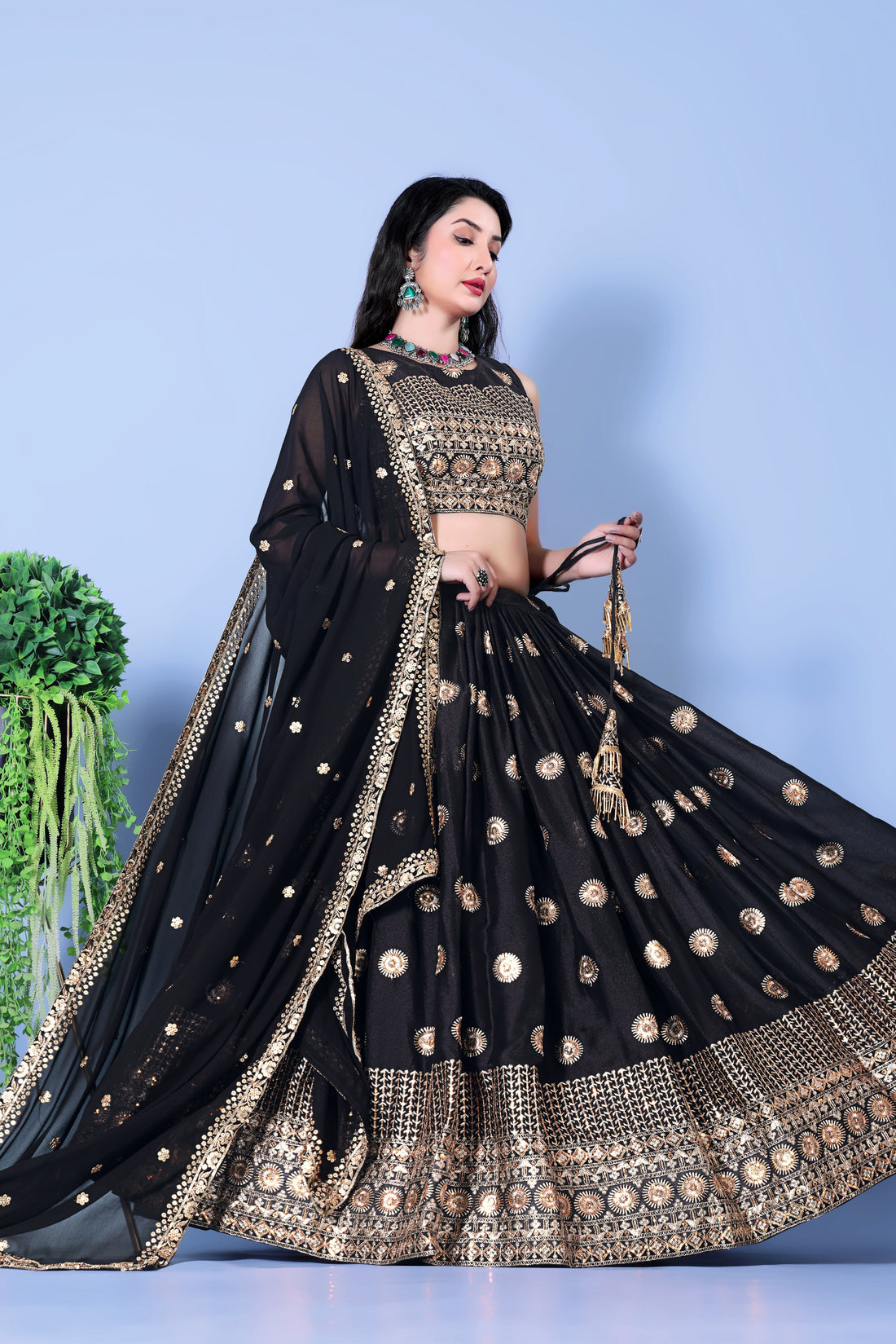 Elegant Black Lehenga Choli for a Timeless Look