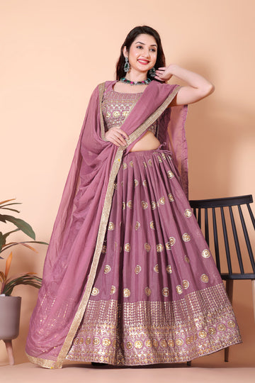Embroidered Lehenga Choli Set with Dupatta